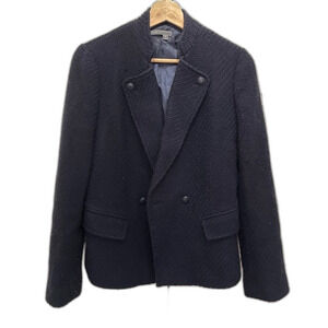 Vince tweed woven blazer coat navy blue Sz. 4